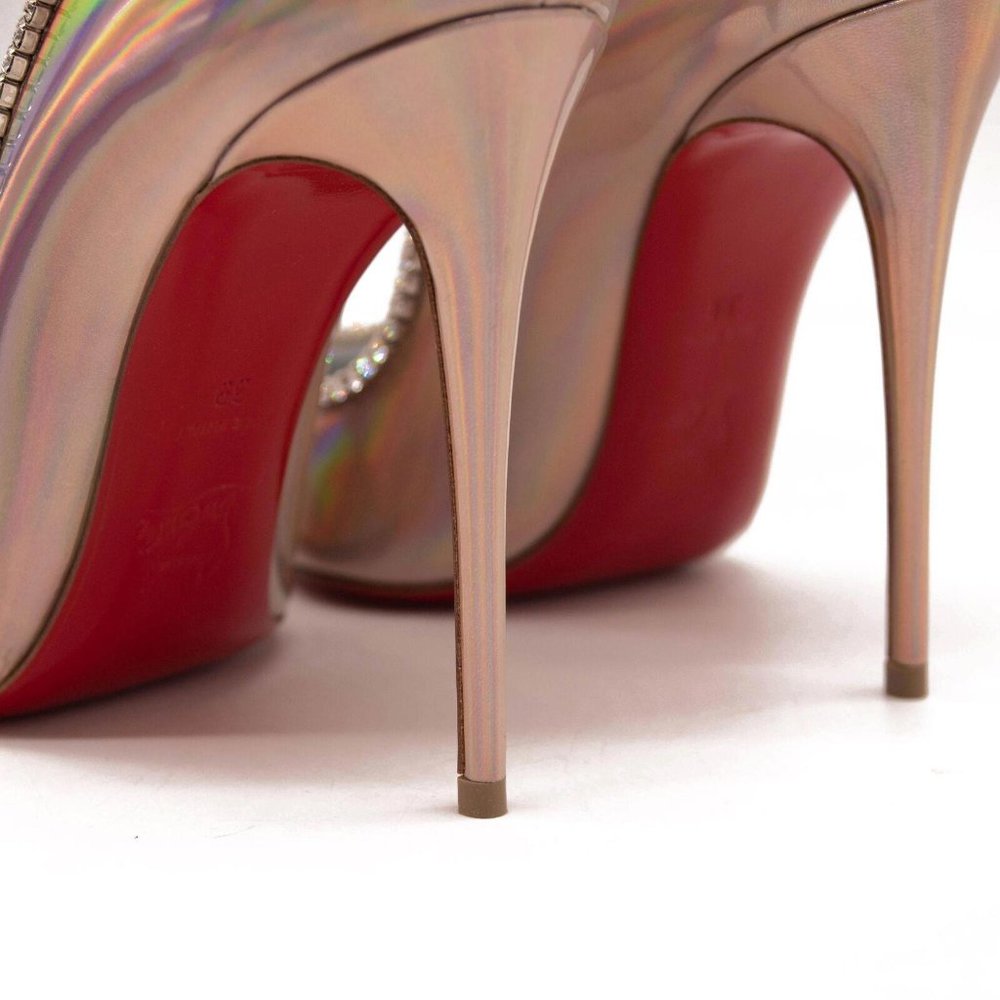 Christian Louboutin Chick Queen Pointed Toe Pump Wood Rose 37 EU - Picture 6 of 9